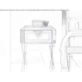 Rectangular bedside table with drawers Osoyoos
