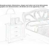 Rectangular bedside table made of solid wood Balc