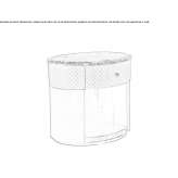 Oval bedside table with drawers Zena