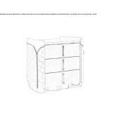 Bedside table with drawers Zena