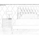 Rectangular wooden bedside table with drawers Palomar