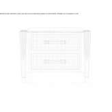 Bedside table with drawers in lacquered wood and leather Gramercy