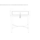 Rectangular wooden bedside table with drawers Hepstedt