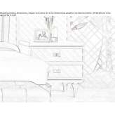 Rectangular wooden bedside table with drawers Rieni
