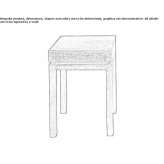 Square bedside table made of solid wood Parysow