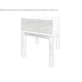 Square oak bedside table with drawers Mauves