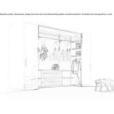 Built-in wardrobe made of wood and glass Oswestry