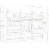 Made-to-measure wooden sectional wardrobe Sancedo