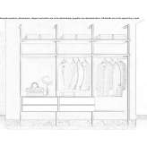 Wardrobe with integrated lighting Livera