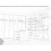 Corner sectional wardrobe made of chipboard covered with melamine Parchowo