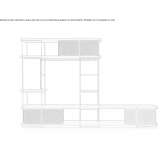 Built-in wardrobe made of steel and wood Parre