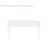 Walnut dressing table and metal legs Csavoly