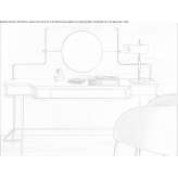 Drewniano-metalowa toaletka z lustrem Altkirch