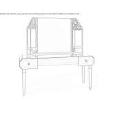 Glass dressing table Marcallo