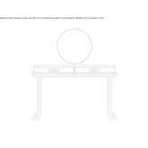 Iron dressing table Berwyn