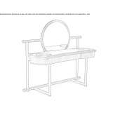 Wooden dressing table Llefia