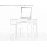 Wooden veneer dressing table Montella
