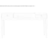Nabuk and metal dressing table Nevele