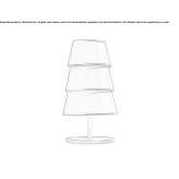 Table lamp in tanned leather Cucharas