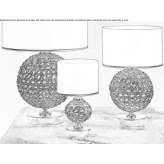 Bulb, metal table lamp with crystals Guerande