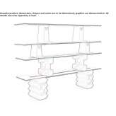 Children's sectional shelf made of polyethylene Nameche