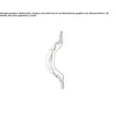 Brass furniture handle Bassett