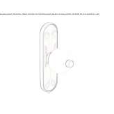 Aluminum and porcelain furniture knob with a sign Fibis