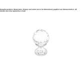 Brass furniture knob with Swarovski® crystals Totolapa