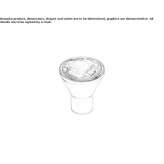 Brass furniture knob with Swarovski® crystals Lindau
