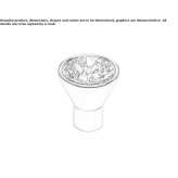 Brass furniture knob with Swarovski® crystals Cacao