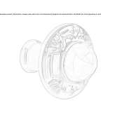 Brass furniture knob with Swarovski® crystals Golega