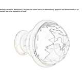Brass furniture knob with Swarovski® crystals Golega
