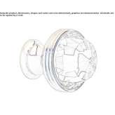 Brass furniture knob with Swarovski® crystals Golega