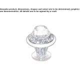 Brass furniture knob with Swarovski® crystals Golega