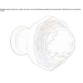 Brass furniture knob with Swarovski® crystals Golega