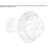 Brass furniture knob with Swarovski® crystals Golega