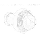 Brass furniture knob with Swarovski® crystals Golega