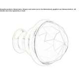 Brass furniture knob with Swarovski® crystals Golega