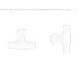 Brass furniture knob Downey