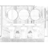 Free-standing, round, single washbasin Escopete
