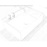 Rectangular ceramic washbasin mounted to the wall Sirtori