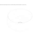 Ceramic countertop washbasin, round, single Diou