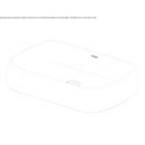 Umywalka ceramiczna prostokątna nablatowa Pradillo