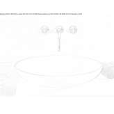 Oval countertop washbasin made of composite material Burgeo