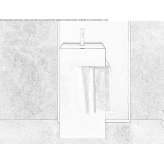 Free-standing rectangular washbasin with towel rack Giarmata