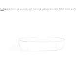 Oval countertop washbasin made of resin Sonico