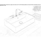 Umywalka ceramiczna prostokątna nablatowa Emet