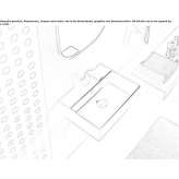 Rectangular ceramic washbasin mounted to the wall Emet