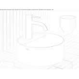 Round ceramic washbasin, countertop Niort