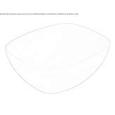Rectangular countertop ceramic washbasin Sanem